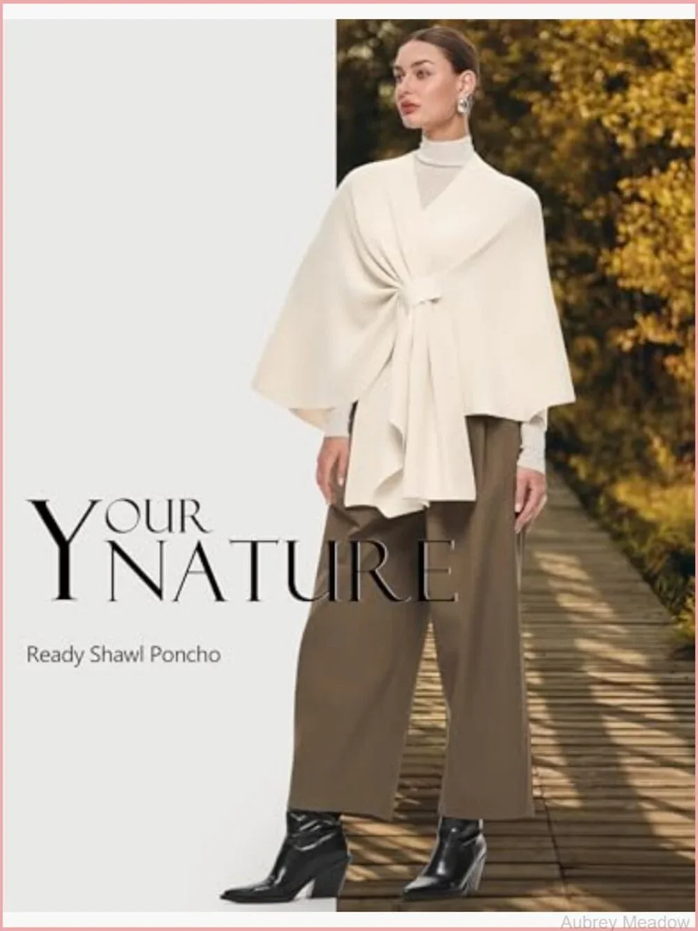 Elegant Shawl Wrap Poncho Open Front Soft Versatile Knit